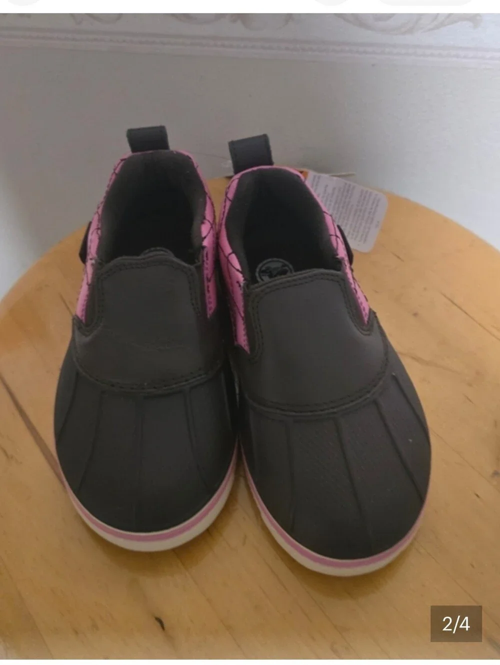 Crocs Kids AllCast Duck Shoe -Black and Pink - Picture 3 of 4